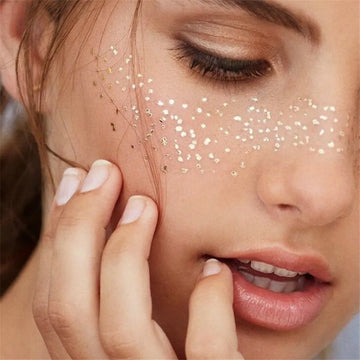 Gold Face Temporary Tattoo - Radiant Beauty Without Commitment