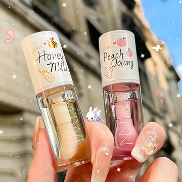 Kawaii Honey Peach Lip Oil - Sweet Nectar for Your Lips